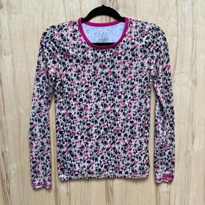 animal heart print top size XL